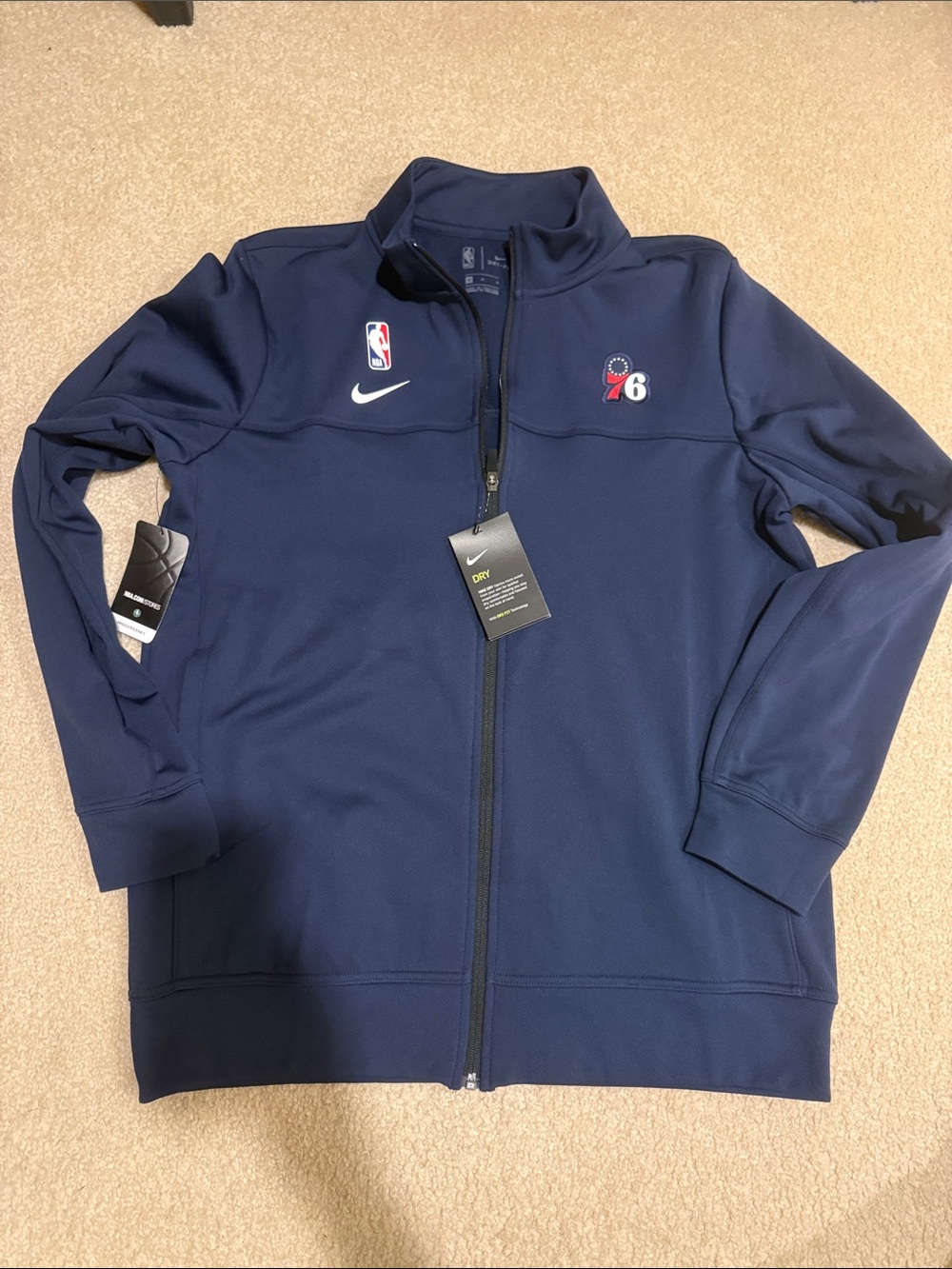 Nike Navy Philadelphia 76ers Full-Zip Performance Jacket